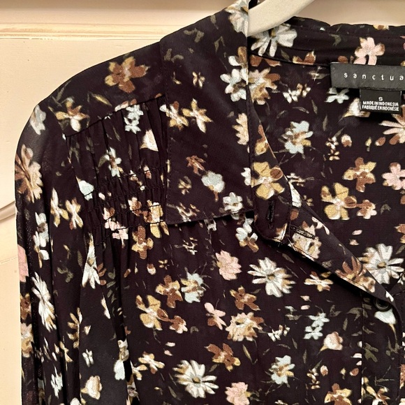 Sanctuary Cropped Floral Blouse - Picture 2 of 3